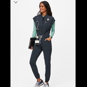 FIGS Dark Harbor Rafaela - Cargo Scrub Jumpsuit- 2XL / Dark Harbor